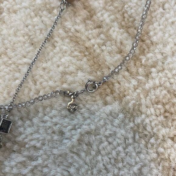 Loft Silver Statement necklace with stone and crystal detail - Picture 3 of 3